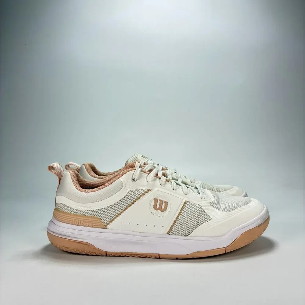 Wilson Pickle Pro White Cameo Rose Pickleball Court Shoes WRS334590 Womens Sz 10